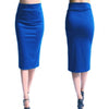 Ladies Office Stretch Bodycon Midi Skirt Women Pencil Skirt Female High Waist Mid-Calf Skirt Slim Puls Size XL