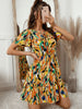 Ladies Sexy Short Floral Print Women Summer Dress Casual Ruffles Party Beach Mini Women Dress Sundress Female Robe Vestidos