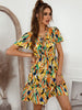 Ladies Sexy Short Floral Print Women Summer Dress Casual Ruffles Party Beach Mini Women Dress Sundress Female Robe Vestidos