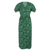 Ladies Vintage Maxi Floral Print Summer Dress Women Slim Casual High Waist Button Bohemian Women Beach Dress Vestidos Female