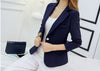 New Long-sleeved Slim Women Blazers And Jackets Small Women Suit Korean Version (Gray/Blue/Wine Red/Navy blue) Ladies Blazer