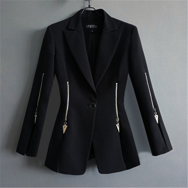 Long-sleeved Suit Jackets Women Clothing 2023 Spring Autumn Blazer Coats one button Short Blazers Outerwear b433