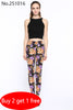 New Multiple Colors Flower Printed Legging Fashion Slim Women leggings Thin High Elastic Causal Fitness Pants Buy 2 Get 1 Free