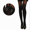 New New Sexy Women Soft Black Mock Bow Suspender Tattoo Leggings Hosiery #00098