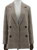 Office Ladies Long Sleeve Plaid Women Blazer Double Breasted Spring Summer Jacket 2023 Casual Pockets Female Suits Coat