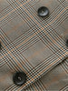 Office Ladies Long Sleeve Plaid Women Blazer Double Breasted Spring Summer Jacket 2023 Casual Pockets Female Suits Coat