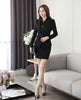 Office Uniform Designs Women Skirt Suit 2023 Costumes for Womens Business Suits Skirts with Blazer Black Plus size 4XL 5XL