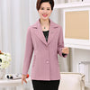 New Plus Size 5XL Middle-Aged Women  Blazer Autumn Slim Top Elegant Double Breasted Clothes Blazer Suit Female Suit Blazer W815