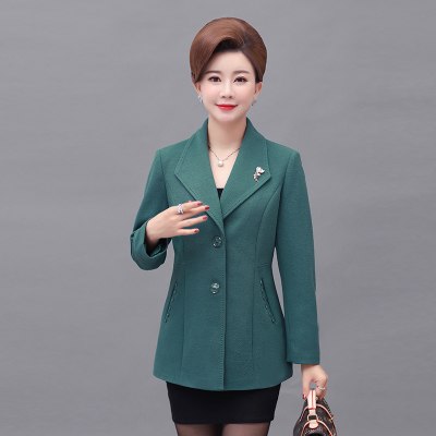 New Plus Size 5XL Middle-Aged Women Blazer Autumn Slim Top Elegant Single Breasted Clothes Blazer Suit Female Suit Blazer A317