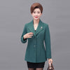 New Plus Size 5XL Middle-Aged Women Blazer Autumn Slim Top Elegant Single Breasted Clothes Blazer Suit Female Suit Blazer A317