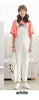 New Preppy Style Denim Jumpsuit Jean Overall For Womens Denim Romper Jeans Pants Summer Fitness Ladies Jumpsuit White/Pink