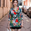 New Printed Flower Loose Blazer Summer Chic Thin Blazers Jacket Fashion Women Notched Bandage Jackets Blaser 2022