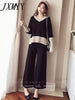 Product Knitted Sweater Suit Women's Autumn And Winter Loose Sweater Slim Wide Leg Pants Suit Casual Two-Piece Set