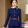 New Sales Women Blazers Interview Suit Business Wear Career Apparel Airline Stewardess Hostess Blaser Flight Attendant Jacket