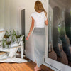 Sexy Irregular Skirts Women Summer Charm Split Long Skirt Slit Party Bodycon Skirt Gray Black Office Lady Skirts