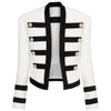 Short Double-breasted Blazers Autumn Winter Black White Splicing Classic Slim Business Women's Blazer Jackets