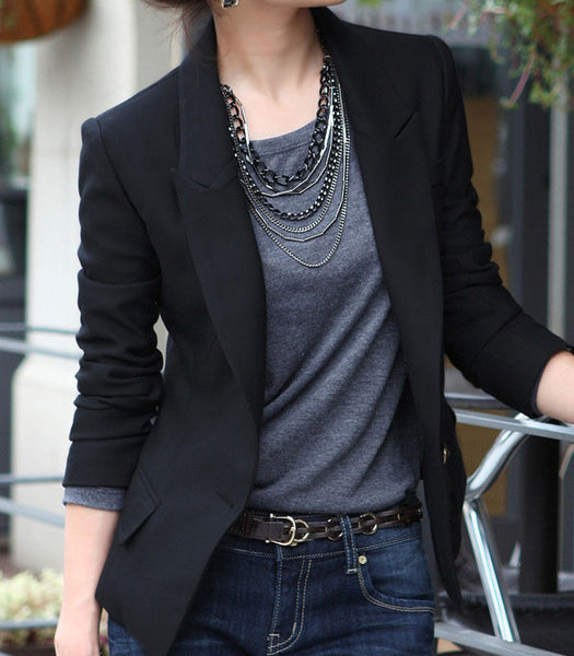 New Soft Women's Long Sleeve Formal Slim Business Leisure Lapel Blazer Suit Jacket Coat Outwear