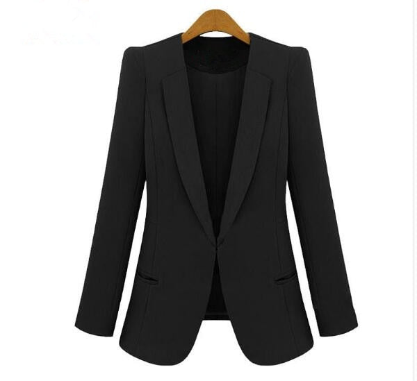 New Spring 2022 Women Blazers plus size fashion female slim blazer  Candy Color suit jacket ladies office coat Maxi Size S-4xl