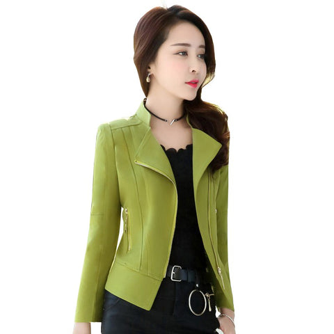 Spring Autumn Blazer Female Outerwear Korean Slimming Short Jacket Lady Plus size Slim Suit Women All-match Blouse