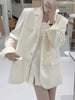 Spring Autumn Loose Women's Blazer Casual Notched Collar Long Sleeve Female Jackets 2023 Ladies Business Suit Coats