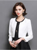 New Spring Fashion Women Casual Blazers O-neck Cardigan Long-sleeve Short Blazers Pure color Slim Big yards Small Suit SJ1048