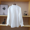 Spring Japan Style Mori Girl Women Blouse Asymmetric Design Lace Stand Collar Loose Double Cotton Yarn Shirts Women