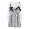 Spring Summer Casual Women Floral Sling DressSleeveless Ruffle V-neck Bow Dress Female Inner Sling Chic Dresses A498