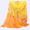 Spring/summer Women Floral Printing Beach Silk Scarf Shawls Female Long Wraps Beach Sunscreen Chiffon Hijab