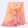 Spring/summer Women Floral Printing Beach Silk Scarf Shawls Female Long Wraps Beach Sunscreen Chiffon Hijab