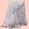 Spring/summer Women Floral Printing Beach Silk Scarf Shawls Female Long Wraps Beach Sunscreen Chiffon Hijab