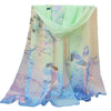 Spring/summer Women Floral Printing Beach Silk Scarf Shawls Female Long Wraps Beach Sunscreen Chiffon Hijab