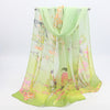 Spring/summer Women Floral Printing Beach Silk Scarf Shawls Female Long Wraps Beach Sunscreen Chiffon Hijab