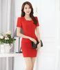Style 2022 Women Business Suits 2 Piece Skirt and Top Sets Pink Jacket Short Sleeve Office Ladies Work Wear Uniforms