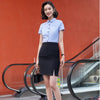 Style 2022 Formal Professional Women Business Suits with Skirt and Blouse Shirt Summer  Fabric OL Styles Blouses