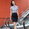 Style 2022 Formal Professional Women Business Suits with Skirt and Blouse Shirt Summer  Fabric OL Styles Blouses