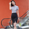 Style 2022 Formal Professional Women Business Suits with Skirt and Blouse Shirt Summer  Fabric OL Styles Blouses
