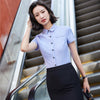 Style 2022 Formal Professional Women Business Suits with Skirt and Blouse Shirt Summer  Fabric OL Styles Blouses