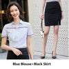 Style 2022 Formal Professional Women Business Suits with Skirt and Blouse Shirt Summer  Fabric OL Styles Blouses