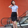 Style 2022 Formal Professional Women Business Suits with Skirt and Blouse Shirt Summer  Fabric OL Styles Blouses