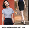 Style 2022 Formal Professional Women Business Suits with Skirt and Blouse Shirt Summer  Fabric OL Styles Blouses