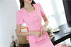 Style 2023 Women Business Suits 2 Piece Skirt and Top Sets Pink Jacket Short Sleeve Office Ladies Work Wear Uniforms