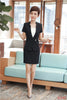 Style Ladies Skirt Suits for Women Business Suits Summer Black Blazer and Jacket Sets Office Uniform Designs