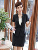 Style Summer Formal Navy blue Blazer Women Business Suits Skirt and Jacket Sets Office Uniform Designs