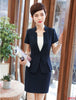 Style Summer Formal Navy blue Blazer Women Business Suits Skirt and Jacket Sets Office Uniform Designs