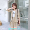 Style Women Suit Skirt  Summer  Blazer and Mini Pleated Skirt Set Complete Office Outfit Women  Skirt and Jacket Set Stripe