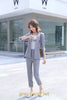 Style Women Suit Skirt  Summer  Blazer and Mini Pleated Skirt Set Complete Office Outfit Women  Skirt and Jacket Set Stripe