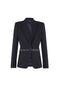 Style custom made 100% wool dark Navy OL one button peak lapel women office uniform(jacket+skirt)