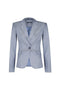 Style custom made 100% wool light grey  OL one button notch lapel women work skirt suits(jacket+skirt)