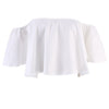 Stylish Spring Summer Women Ladies Flare sleeve Off Shoulder Solid Tank shirts Crop Tops Cropped Pullovers Blouse Costume