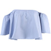 Stylish Spring Summer Women Ladies Flare sleeve Off Shoulder Solid Tank shirts Crop Tops Cropped Pullovers Blouse Costume